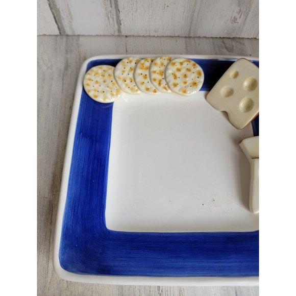 Vintage Etc 2006 cheese cracker serving platter plate unique - Picture 2 of 8